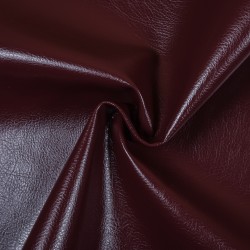 Ткань Дерматин (Кожзам) для мебели (Ширина 138см), цвет Бордовый (на отрез) в Казани