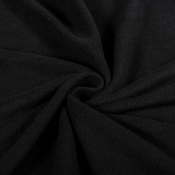 Ткань Флис Односторонний 180 гр/м2 (Ширина 150см), цвет Черный (на отрез) в Казани