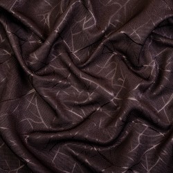 Ткань Блэкаут для штор &quot;Ледовое тиснение цвет Темно-Коричневый&quot; (на отрез)  в Казани