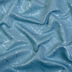Ткань Блэкаут для штор светозатемняющая 75% &quot;Ледовое тиснение, Голубой&quot; (на отрез)  в Казани