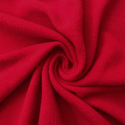 Флис Односторонний 130 гр/м2, цвет Красный (на отрез)  в Казани