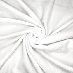 Ткань Флис Односторонний 130 гр/м2 (Ширина 150см), цвет Белый (на отрез) в Казани