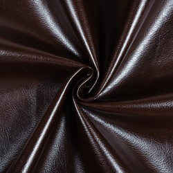 Ткань Дерматин (Кожзам) для мебели (Ширина 138см), цвет Темно-Коричневый (на отрез) в Казани