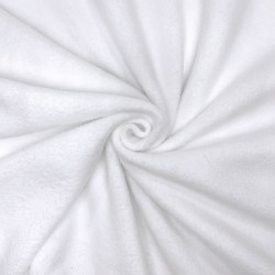Ткань Флис Двусторонний 280 гр/м2 (Ширина 150см), цвет Белый (на отрез) в Казани