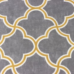 Интерьерная ткань Дак (DUCK) (ширина 1,8м), принт &quot;Орнамент на Сером&quot; (на отрез) в Казани