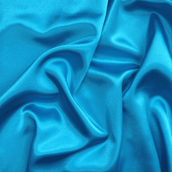 Ткань Атлас-сатин ЛЮКС, цвет Голубой (на отрез)  в Казани