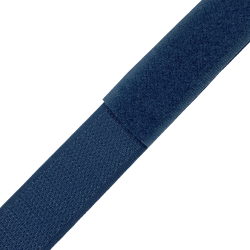 Контактная лента 25мм цвет Синий (велькро-липучка, на отрез)  в Казани