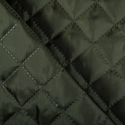 Стеганая подкладочная ткань с синтепоном (100гр/м2) (Ширина 150см), цвет Хаки (на отрез) в Казани