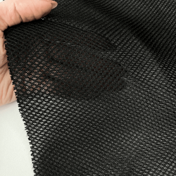 Сетка 3D трехслойная Air mesh 165 гр/м2 (Ширина 150см), цвет Черный (на отрез) в Казани